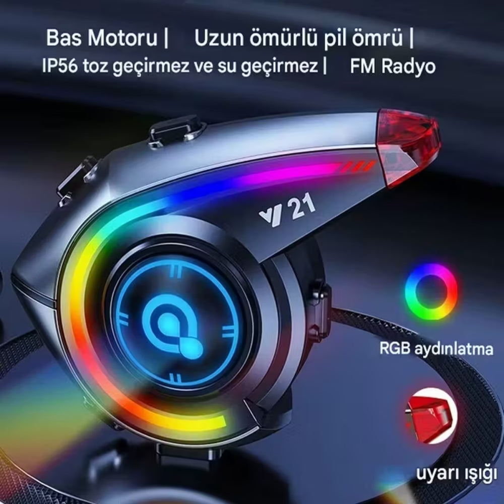 Y21 İntercom Motosiklet Kaskı İçin Kulaklık Ve Mikrofon