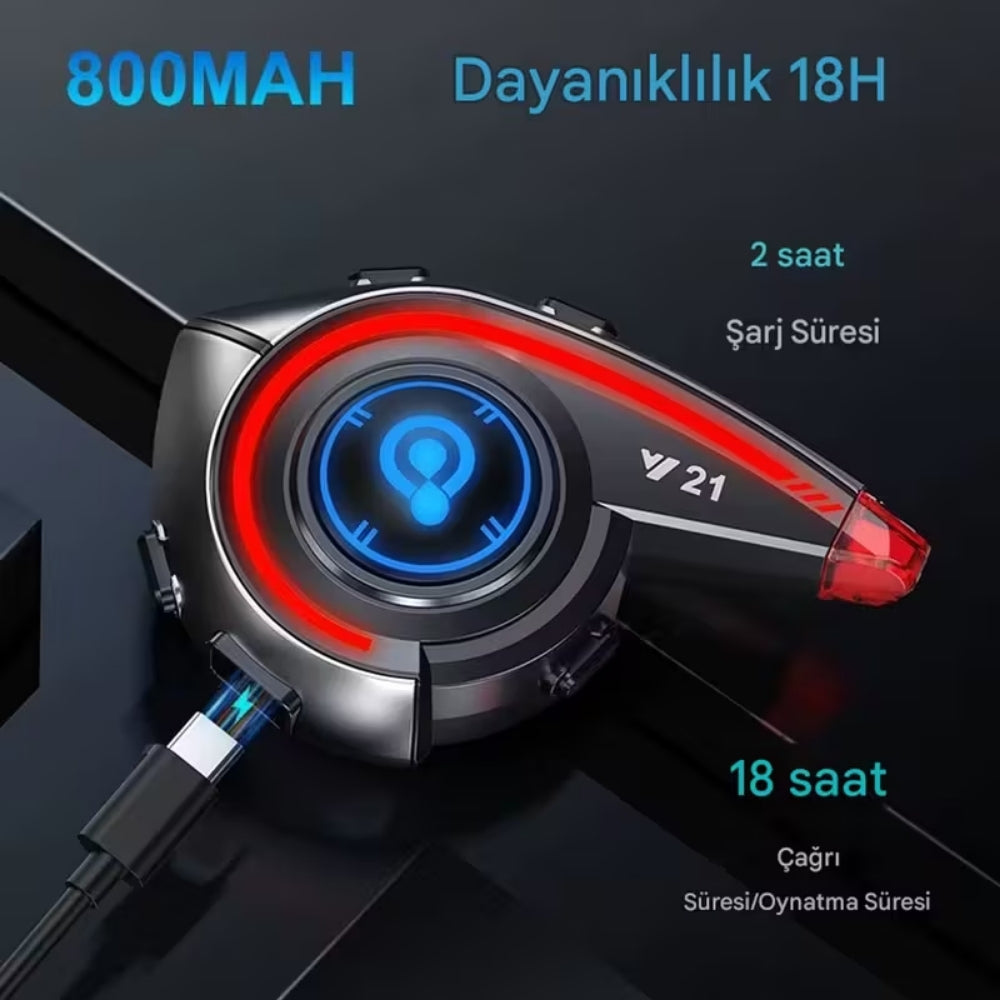 Y21 İntercom Motosiklet Kaskı İçin Kulaklık Ve Mikrofon